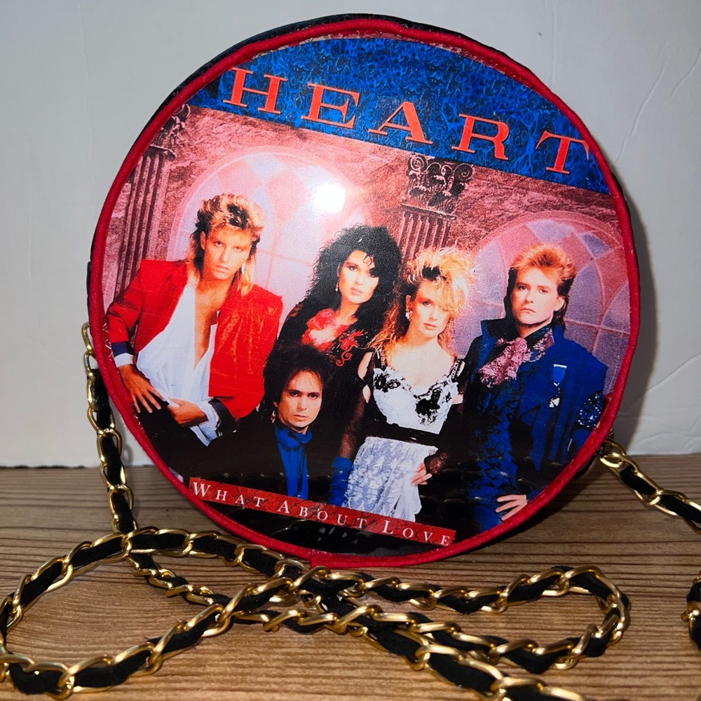 Heart Vinyl 45 record purse Original record